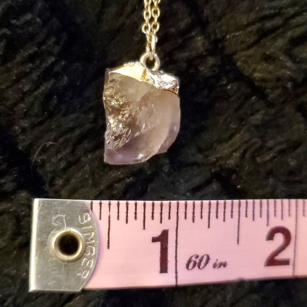 Purple Amethyst Crystal Long Necklace - Picture 5 of 6